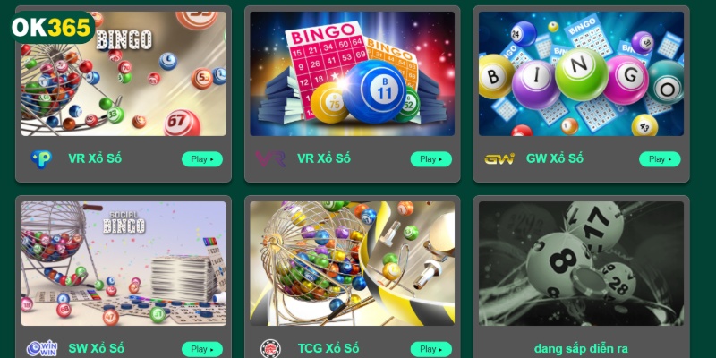 OK365 cung cấp nhiều loại hình xổ số